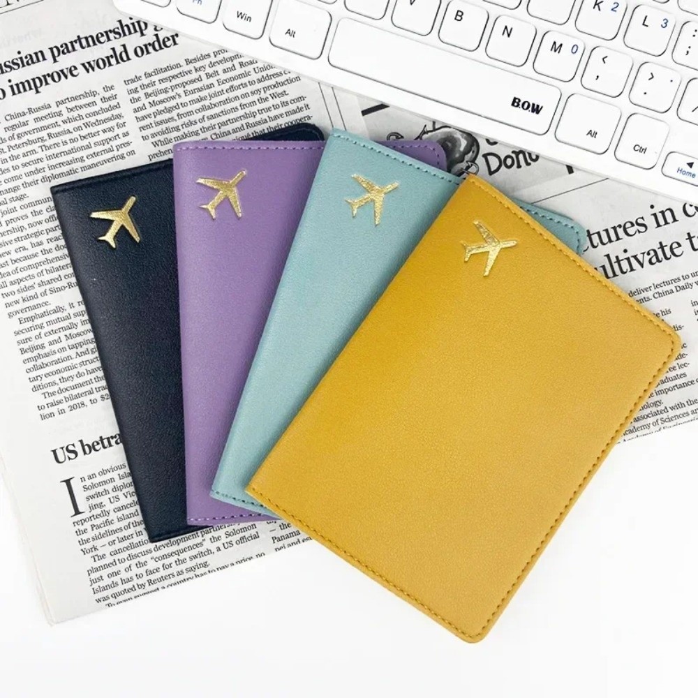 Leather Passport Cover - PU-Leder Reisepasshülle Leichte Wasserdichte Reisepass-Tasche Tragbare