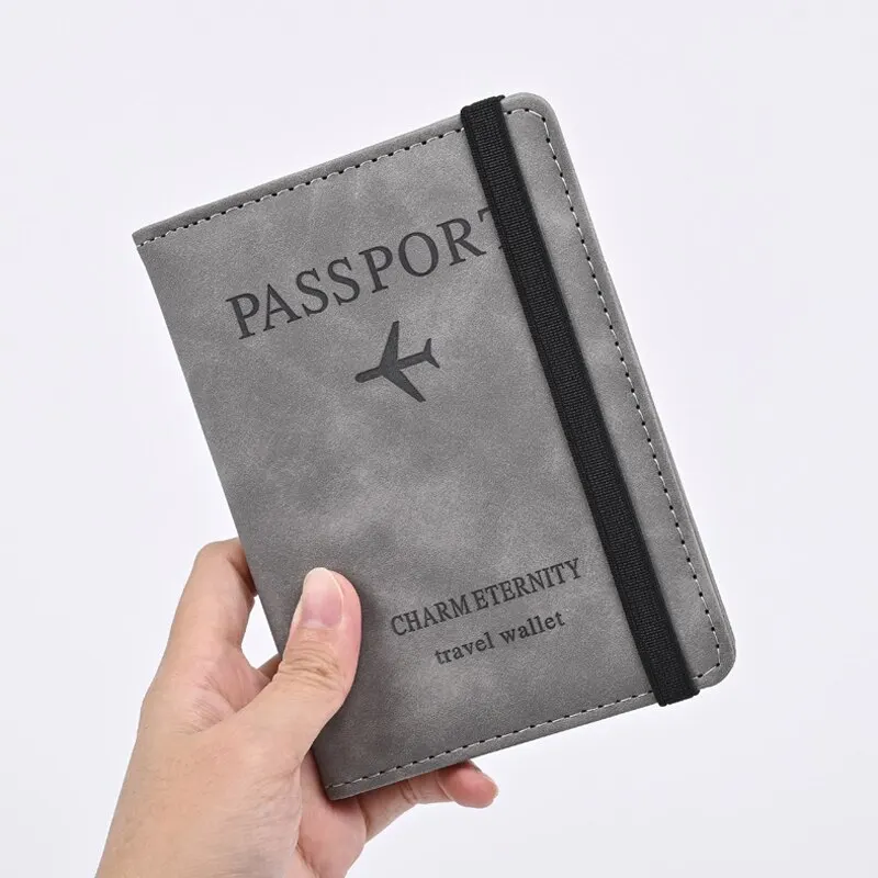 Leather Passport Cover - Männer PU Leder Brieftasche Reisepass Geldbörse