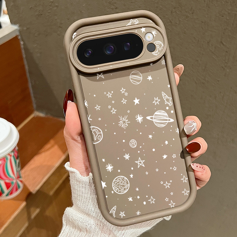 Google Pixel 9 Pro - Glänzende Stern-Mond-Muster Handyhülle für Google Pixel